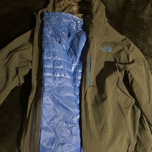 The North Face Men's Grey and Blue Jacket